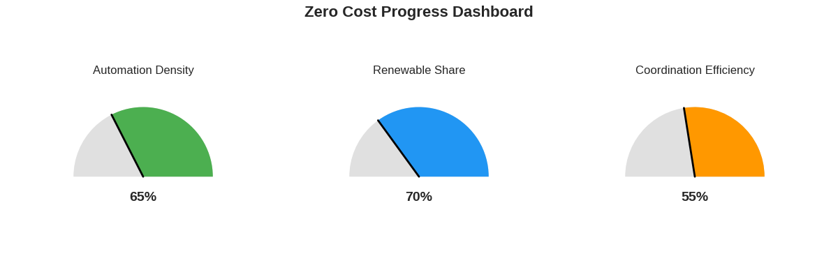 Dashboard visualization of progress metrics